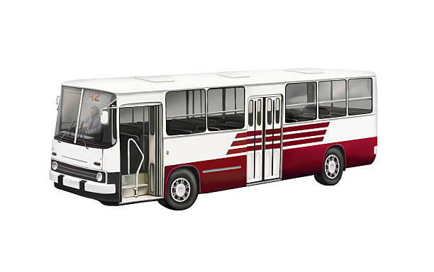 istock Illustration of bus with red lines on a side 519974225