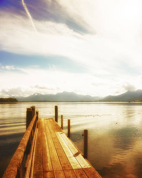 istock wooden jetty  lake chiemsee 519976023