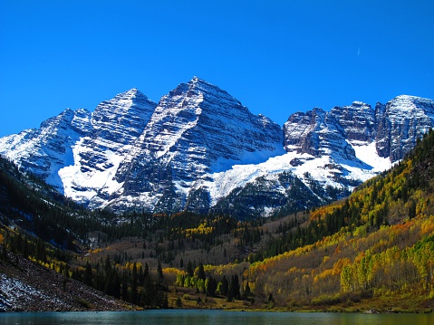 A perfect Fall day to explore the Maroon Bells outside Aspen, Colorado. 