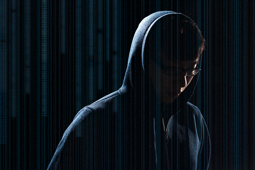 internet fraud hacker,cyber thief.