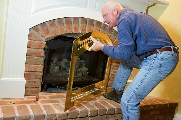 istock Gas Fireplace Repair 519976239