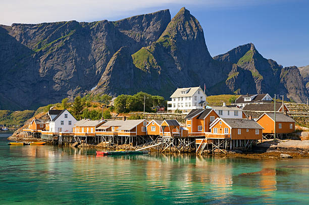 istock Rorbuer huts in Lofoten, Norway 519976635