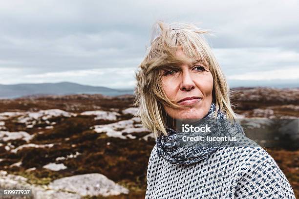 Outdoor Hebridean Portrait Of A Woman Stock Photo - Download Image Now - Extreme Terrain, One Woman Only, Senior Adult