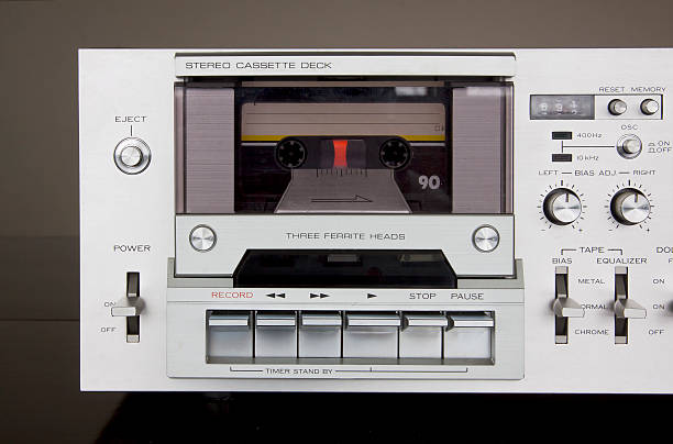 istock Vintage Stereo Cassette Tape Deck Recorder Front 519996083