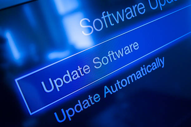 Software Update Screen Software Update Screen software update photos stock pictures, royalty-free photos & images