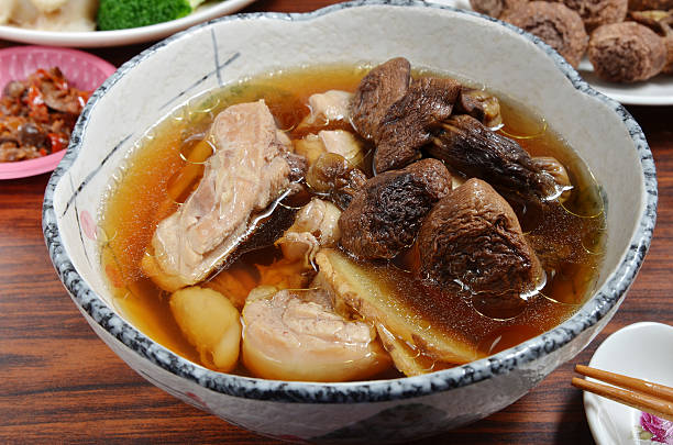 istock chicken soup with agaricus mushrooms 519998153