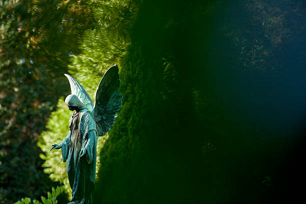 angel statue - morbid angel stok fotoğraflar ve resimler
