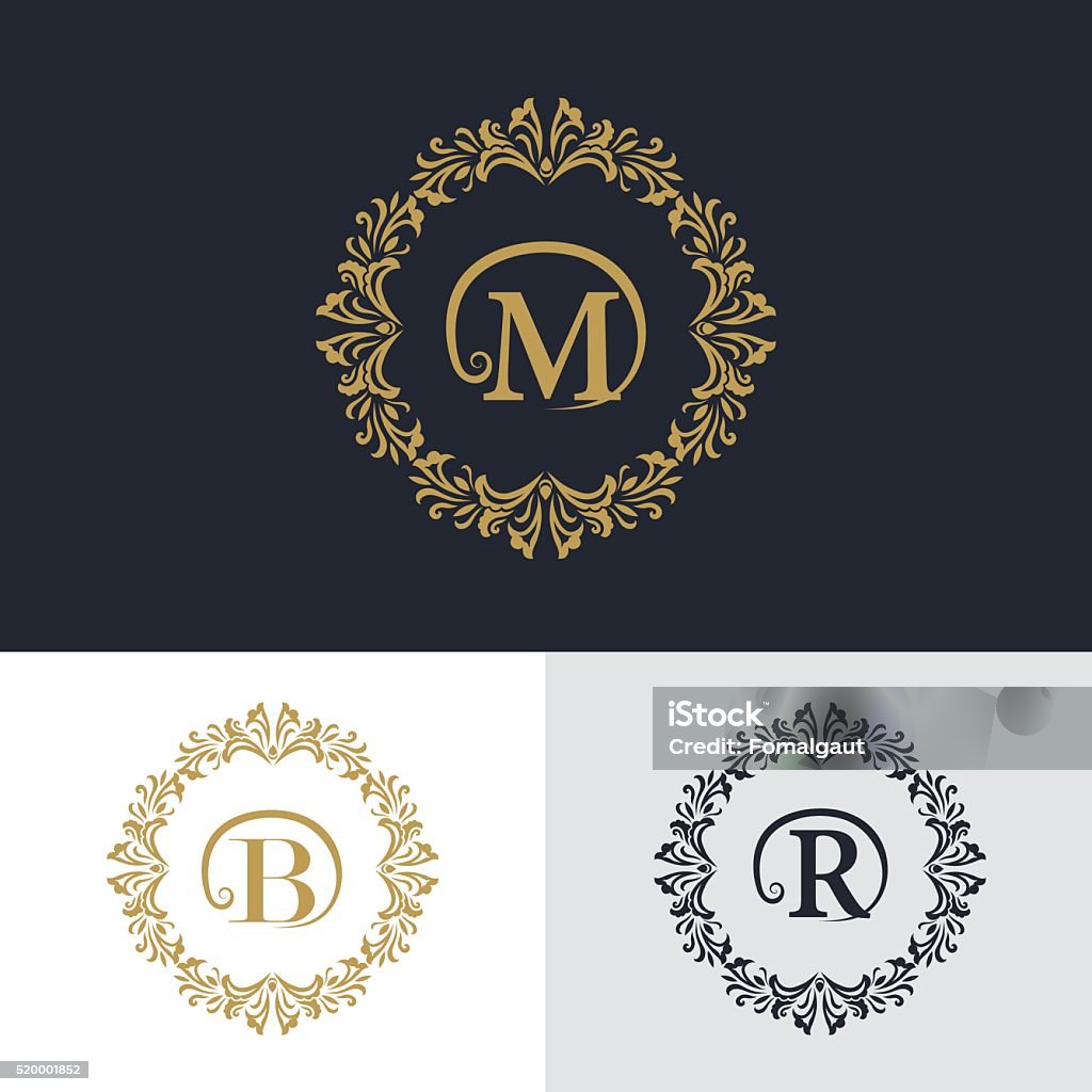 B And R Monogram Monogram Design Elements Graceful Template Letter Emblem B M R Stock ...