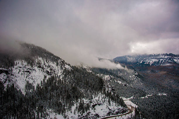 istock Clouds roll over WolfCreek Pass Snow Covered Rocky Mountains 520002071
