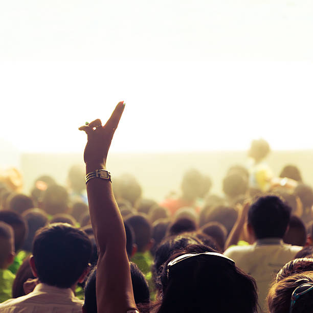 istock Music Concert Event audiance hands up 520003035