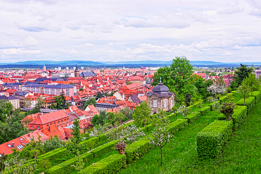 Panoramic view on Bamberg city center
