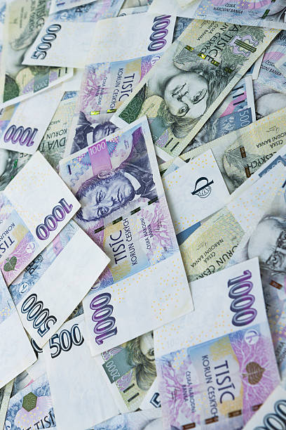 istock Czech paper money on white background 520005558