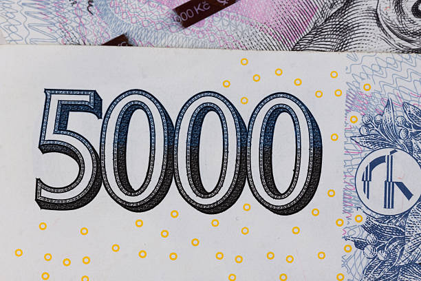 istock Czech paper money on white background 520006802