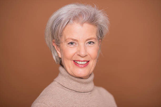 istock Happy senior woman 520007942