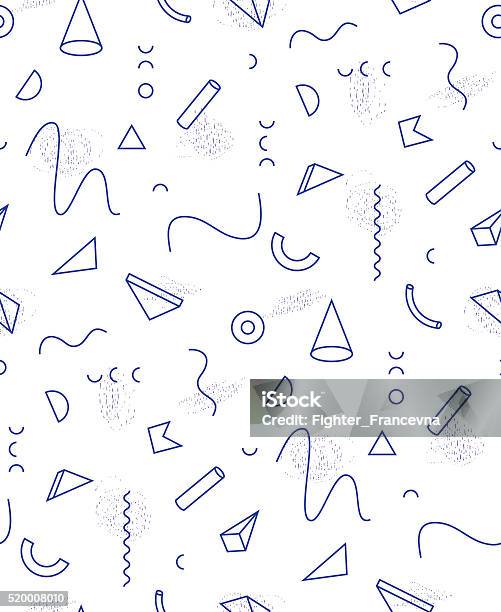 Illustration For Hipsters Style Stock Illustration - Download Image Now - Pattern, 1980-1989, 1990-1999