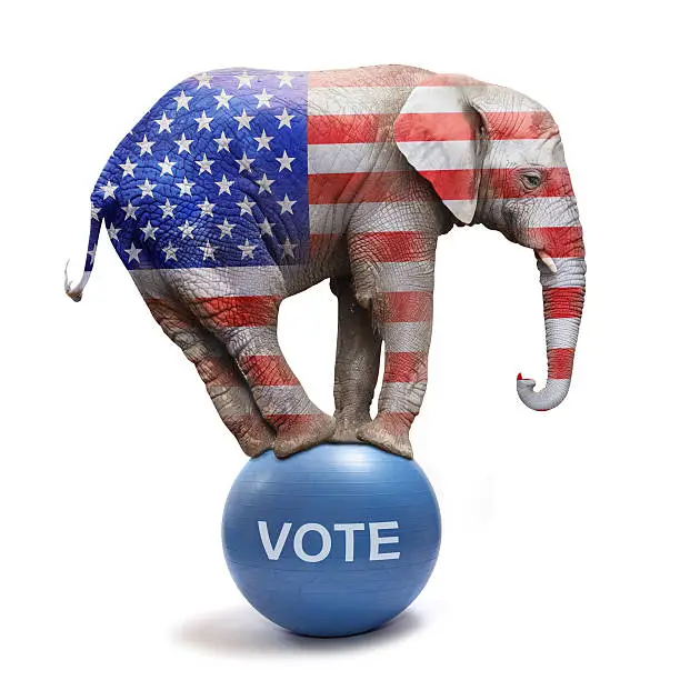 Photo of Republican elephant.