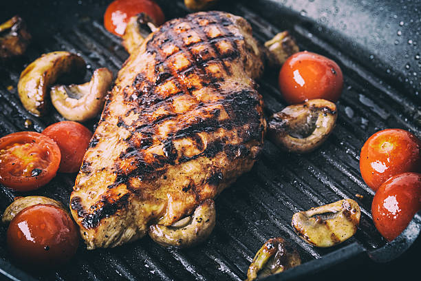 istock Grilled chicken breast in different variations. Traditional cuisine. Grill kitchen 520010090