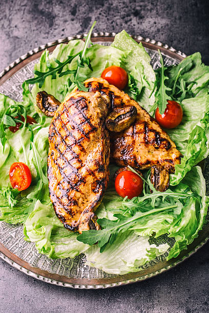 istock Grilled chicken breast in different variations. Traditional cuisine. Grill kitchen 520012678