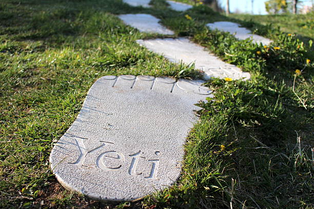 istock Stone Foot Prints of a Yeti 520016408