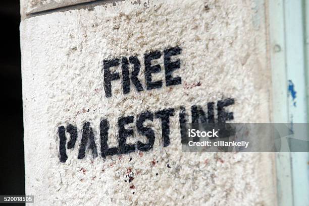 Free Palestine Graffiti On A Wall In Hebron Stock Photo - Download Image Now - Freedom, Palestinian, Graffiti