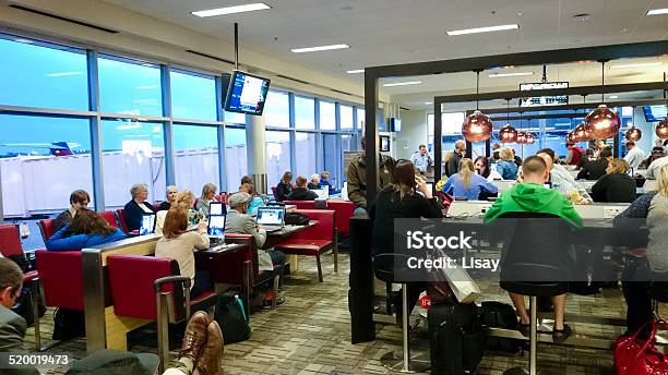 Minneapolis St Paul Airport Gate Stock Photo - Download Image Now - Airplane, Airport, Airport Departure Area