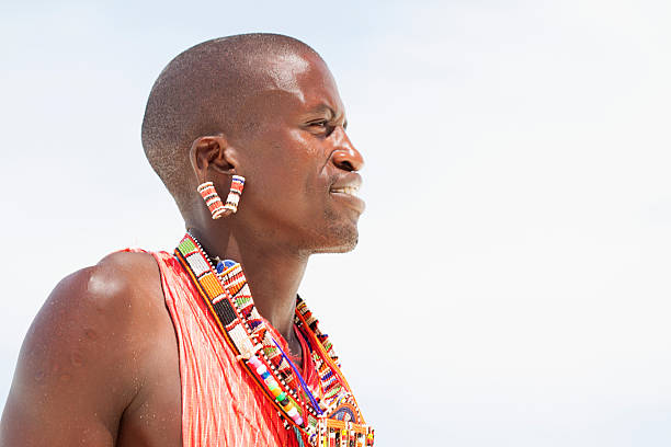 istock Portrait of young man as Massai warior 520020203