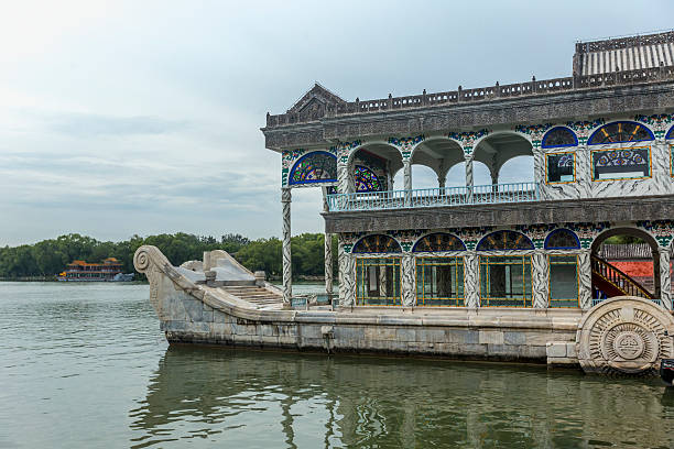 istock Stone boat at Summer Palace of Beijing 520022357