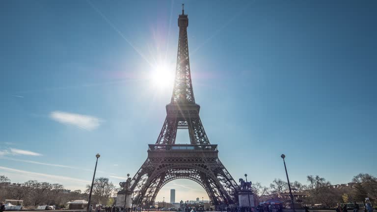 Time lapse of the Tour Eiffel,4K(UHD)