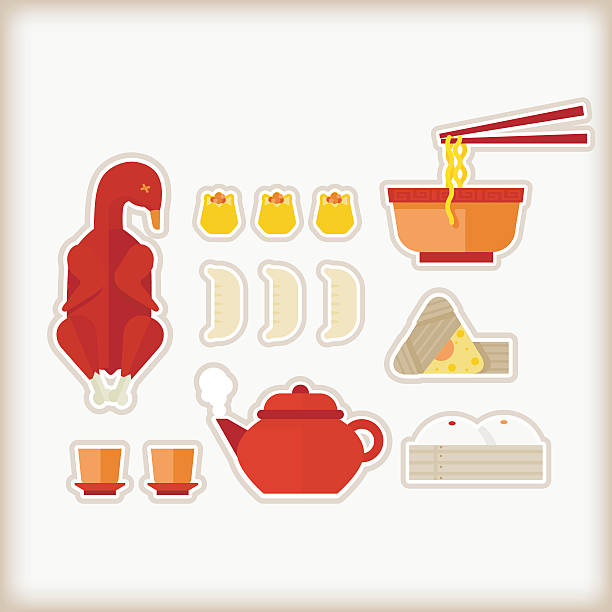 Chinese food vector art illustration