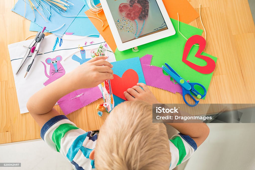 La tarjeta de felicitación - Foto de stock de Niño libre de derechos