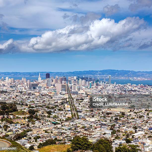 San Francisco Skyline From Twin Peaks In California Stock Photo - Download Image Now
