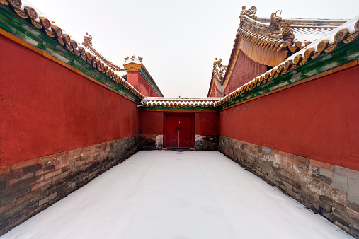 Beijing - Wintrer scene of  Forbidden City