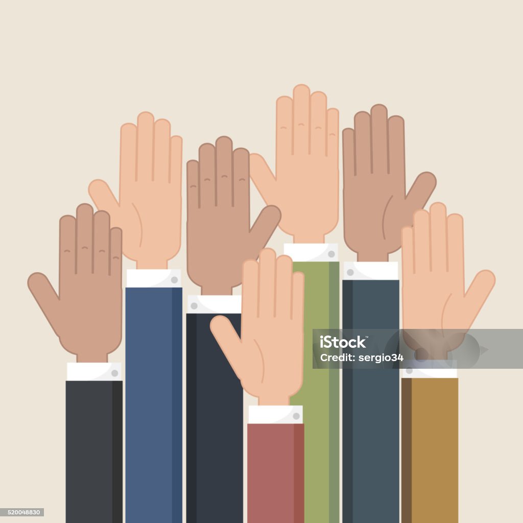 Human Vector Hand Up Hands Up Vector Stock Illustration - Download Image Now - Human Body ...