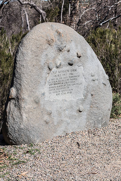 Stone Marker for Mission Dam Built in 1815
