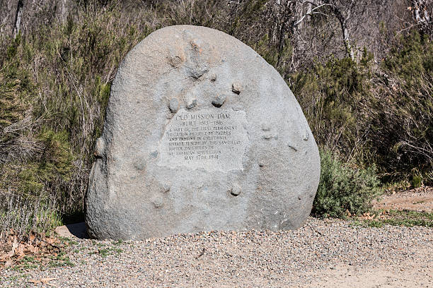 istock Stone Marker for Old Mission Dam in San Diego 520049324