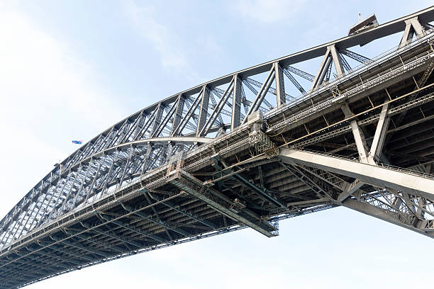 istock Low angle view of Harbour Bridge, Sydney Australia, copy space 520051970