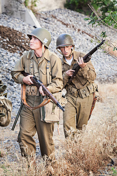 istock Soldiers on Patrol WWII 520054770