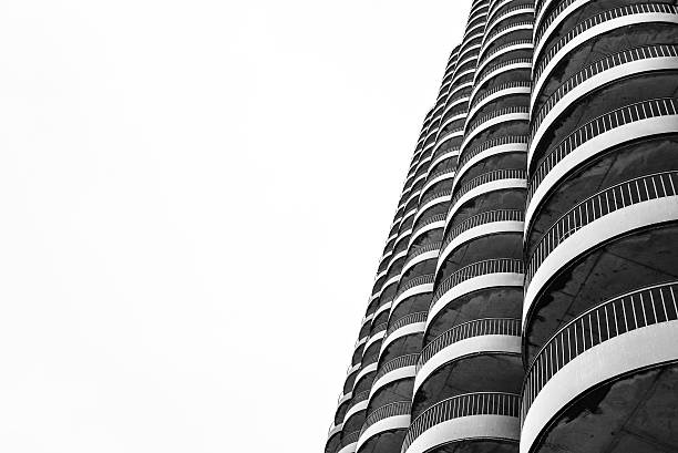 istock Rounded Balconies of Skyscraper Building 520056060