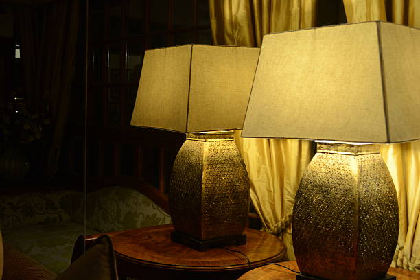 istock Lamp in front of a mirro 520061094