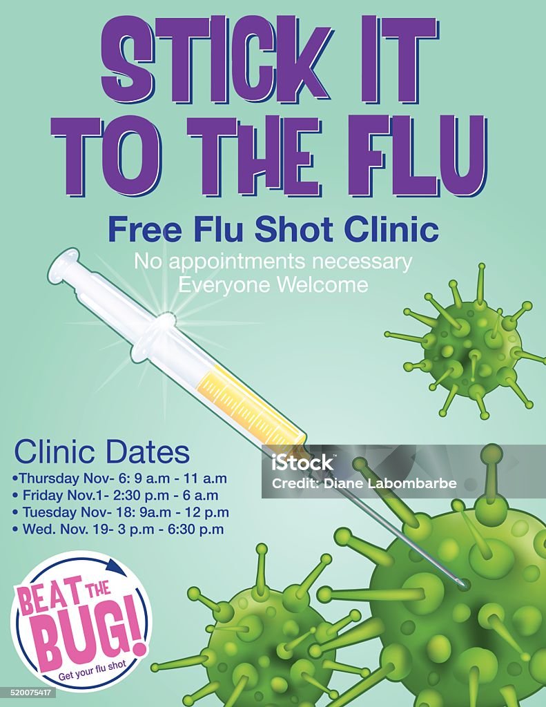 Influenza Shot Poster Template Stock Illustration Download Image Now Influenza Shot Poster Template Stock Illustration Download Image Now