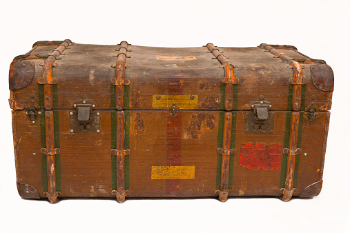 Brown travel suitcase