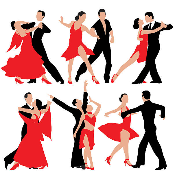 ilustraciones, imágenes clip art, dibujos animados e iconos de stock de parejas de baile - tango