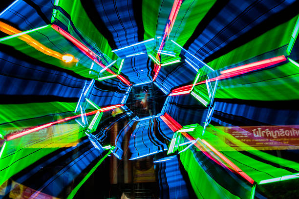 istock Abstract motion blur of lights 520086172