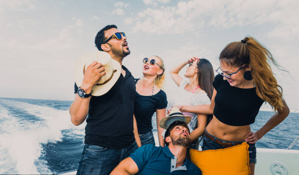 istock Friends Having Fun on a Yacht 520096852