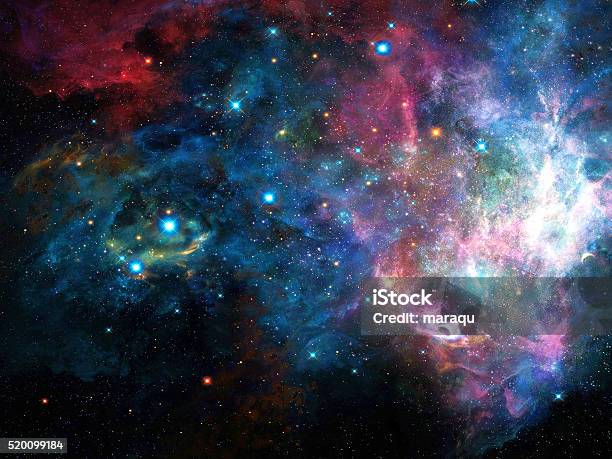 Universe Filled With Stars Nebula And Galaxy Stock Photo - Download Image Now - Abstract, Astronomy, Backgrounds