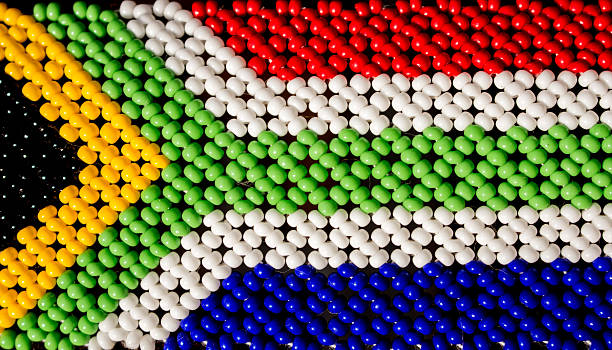 istock South African flag made from beads. 520099744