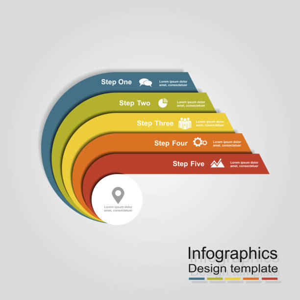 Infographic design template. Vector illustration Infographic design template with place for your data. Vector illustration. 5 infographics stock illustrations