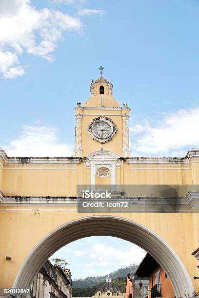 Antigua Guatemala Arch Of Santa Catalina A City Icon Stock Photo - Download Image Now