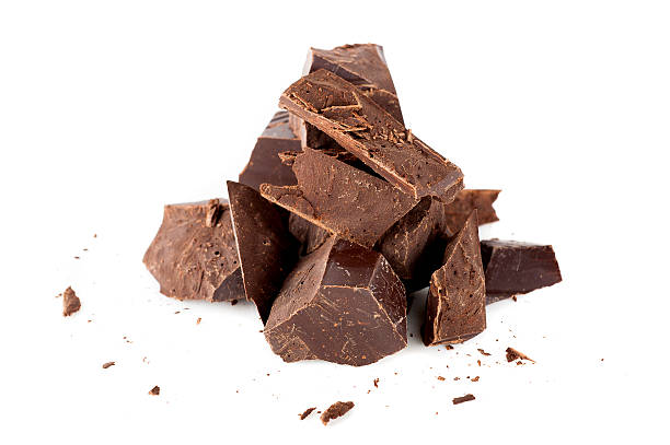 istock Pieces of chocolate closeup 520113009
