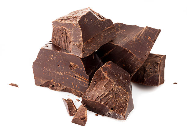 istock Pieces of dark chocolate 520113023